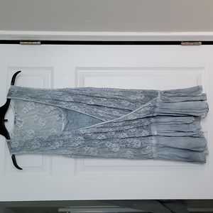 Light Teal Ruffle Top